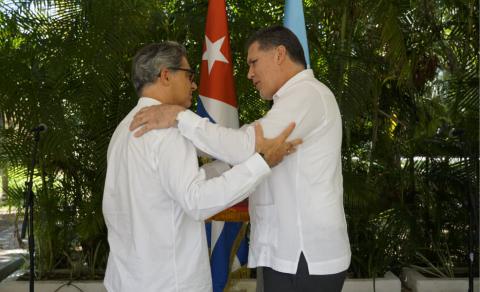 Cuba agradeció su entrega en la búsqueda de soluciones para procurar disminuir el impacto de las medidas coercitivas unilaterales contra la isla  