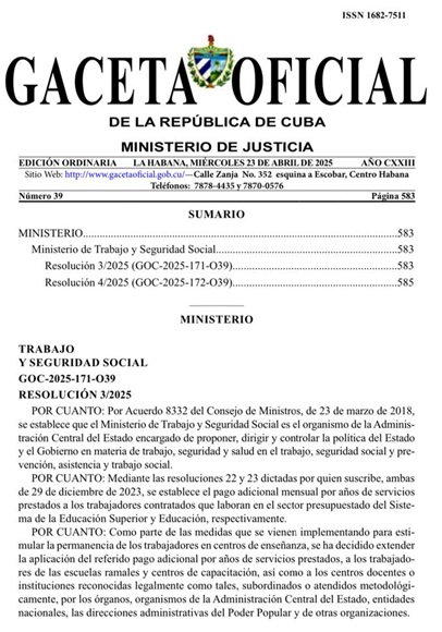 gaceta oficial 23 abril 2025