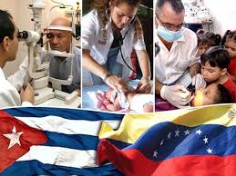Banner alegórico a médicos cubanos en Venezuela