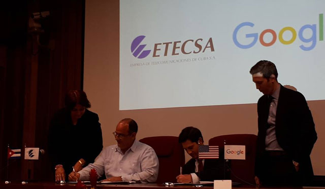 Etecsa y Google anuncian acuerdo para mejorar acceso a contenidos de Internet en Cuba