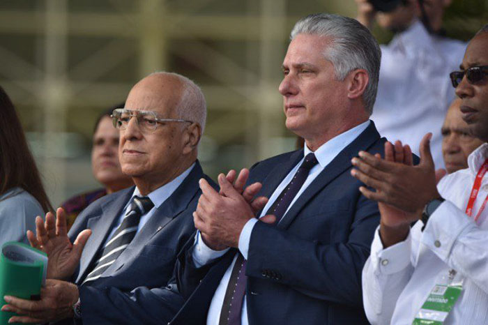 Presidente cubano en la inauguración de FIHAV 2023 