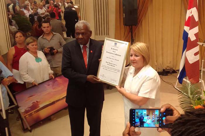 Esteban Lazo, Doctor Honoris Causa por Universidad de Matanzas 