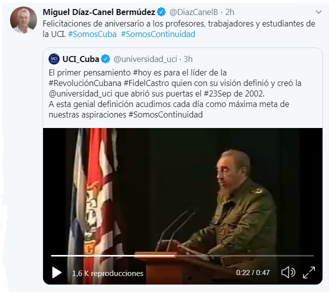 Felicita Diaz- Canel a Universidad de Ciencias Informáticas