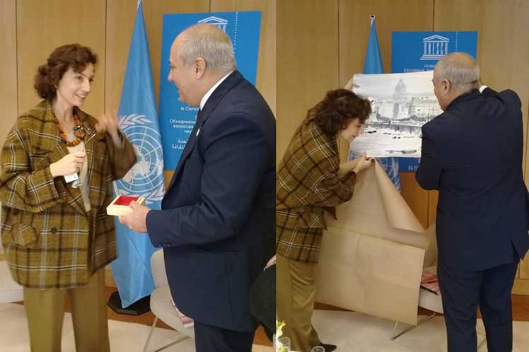 Dialogan Ministro cubano de Cultura y directora general de Unesco