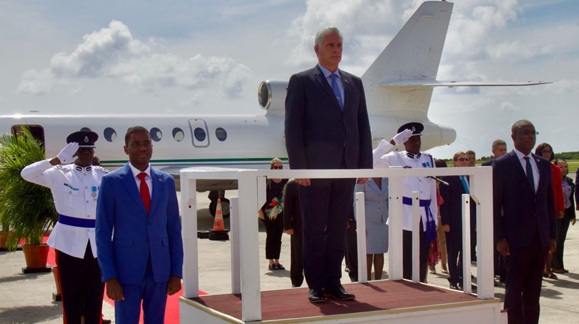 Presidente de la República, Miguel Díaz-Canel, llegó en visita oficial a Granada