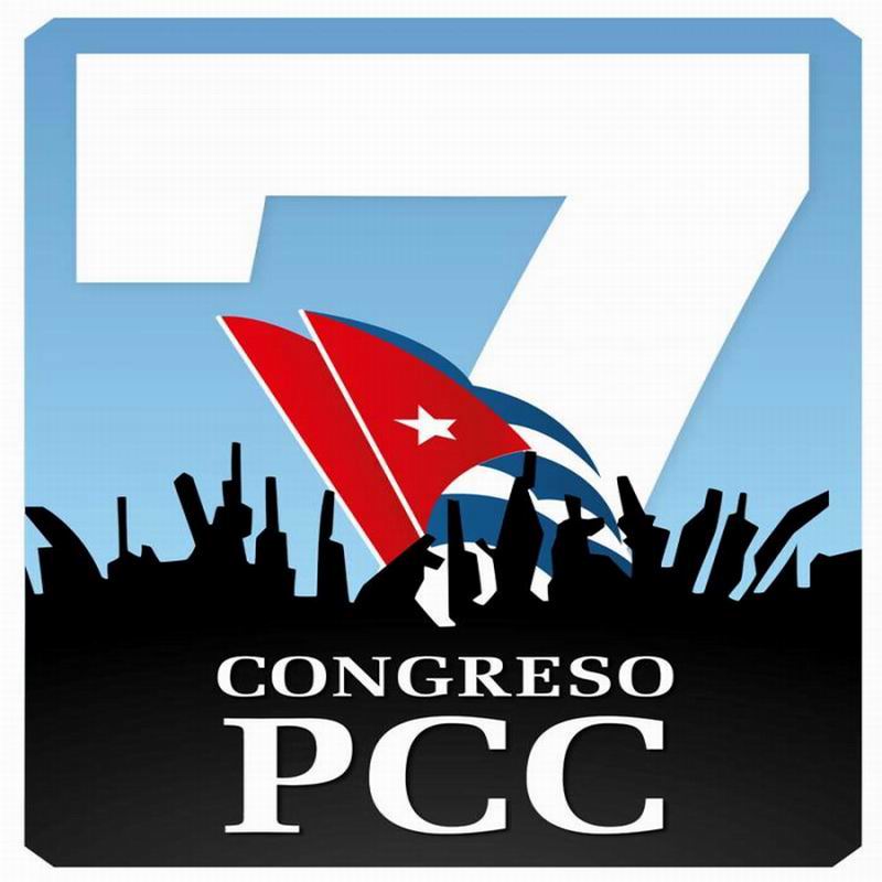 Logo del 7mo Congreso del Partido Comunista de Cuba