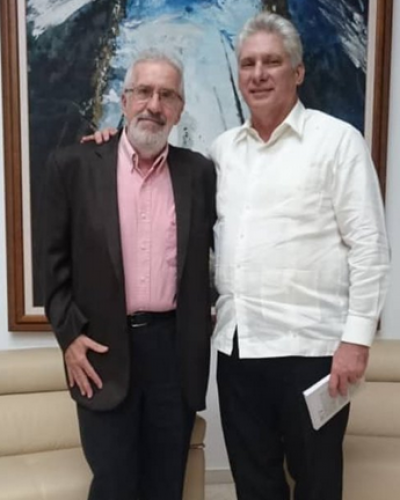 Presidente cubano se reunió con el intelectual argentino Atilio Borón