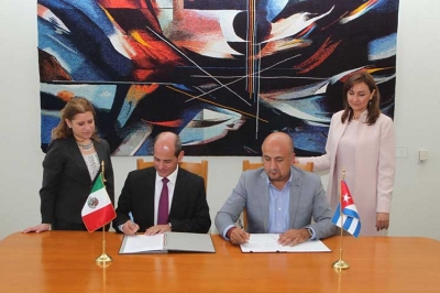 Firma de acuerdos entre México y Cuba
