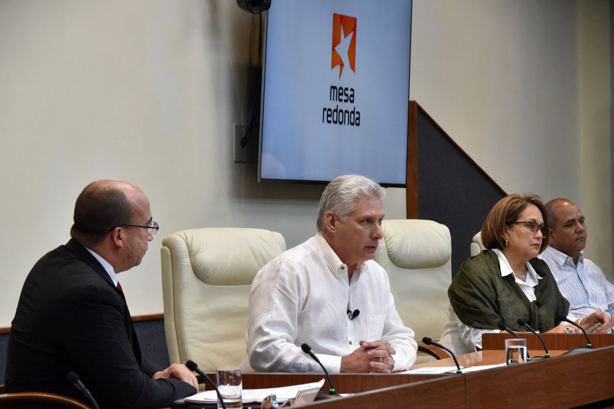 Presidente Díaz-Canel, hoy en la Mesa Redonda