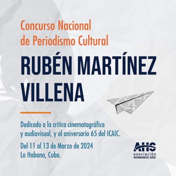Taller y Concurso Nacional de Periodismo Cultural Rubén Martínez Villena