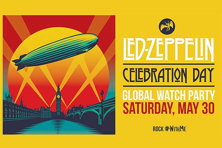 Cartel del concierto de Led Zeppelin disponible en YouTube