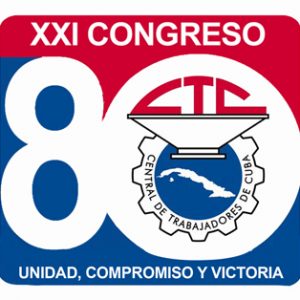 Logo del XXI Congreso de la Central de Trabajadores de Cuba