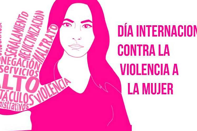Banner por el Día Internacional de la Eliminación de la Violencia contra la Mujer