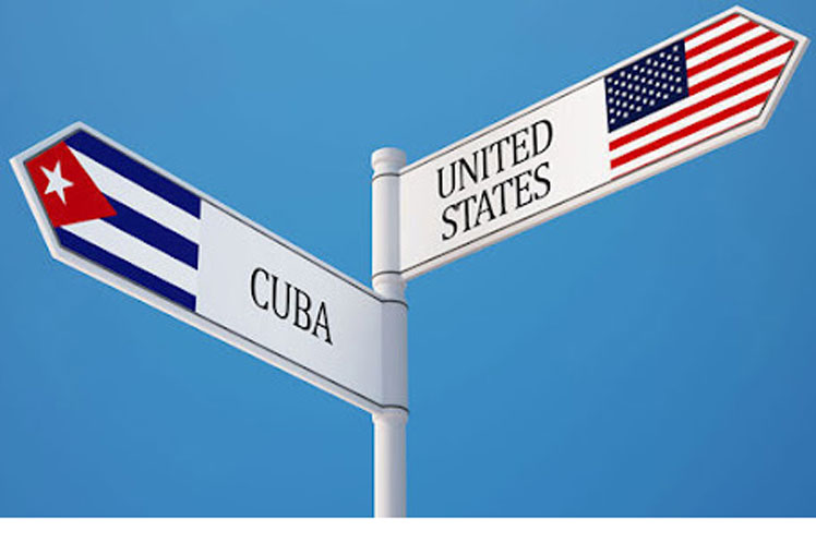 Imagen alegórica a Cuba y Estados Unidos