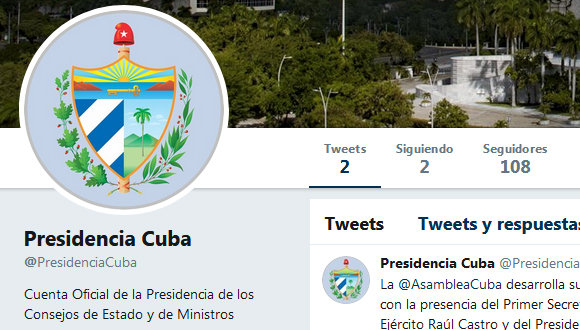 Twitter Presidencia Cuba