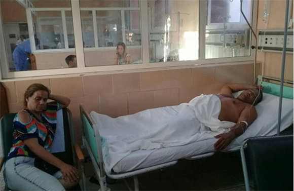 Rafael Pantoja Reyes uno de los 20 pacientes atendidos en el hospital Calixto García. Foto: Facebook de Ricardo Gómez.