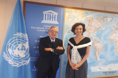 Directora de Unesco recibe a Eusebio Leal, historiador de La Habana 