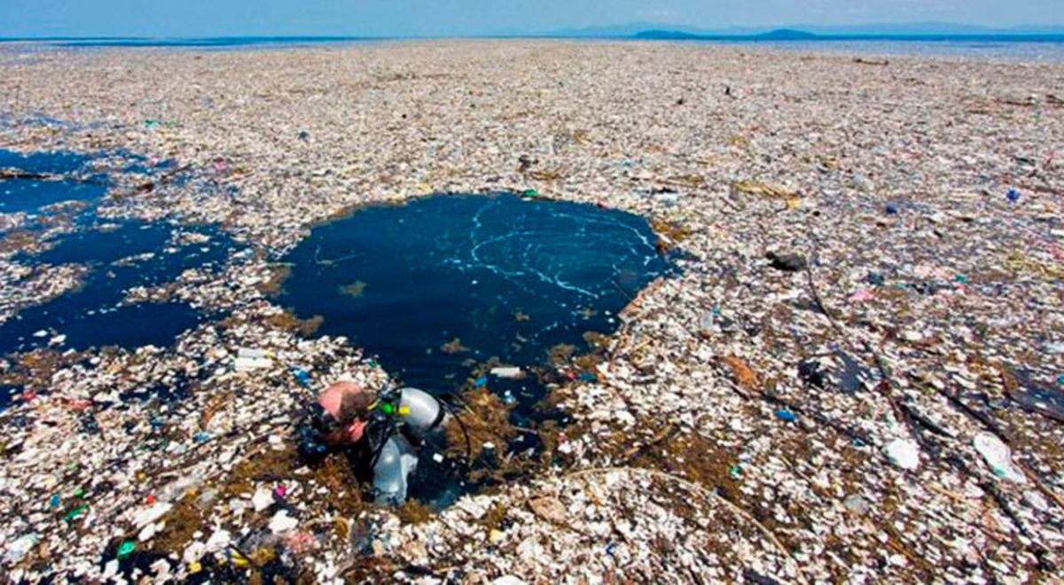 Basura en el mar