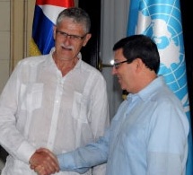 Bruno Rodríguez recibe a Mogens Lykketoft en el Minrex. Cuba.