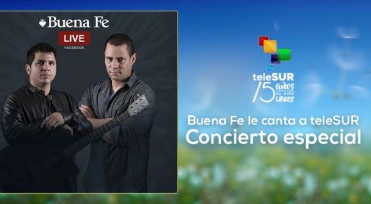 Buena Fe celebra los 15 años de teleSUR con concierto virtual