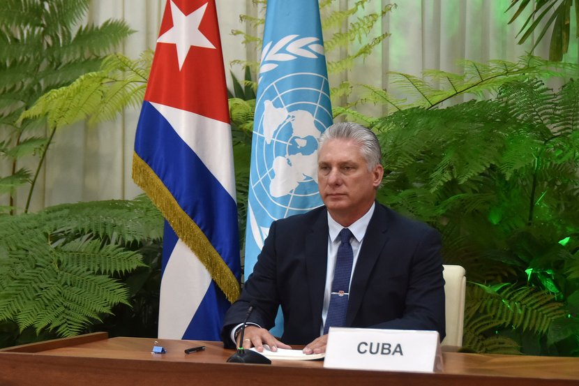 Miguel Mario Díaz-Canel Bermúdez, Presidente de la República de Cuba, en el Debate General del 75 Período Ordinario de Sesiones de la Asamblea General de Naciones Unidas.