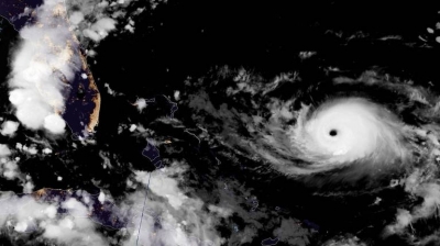 Imagen del satélie del huracán Dorian
