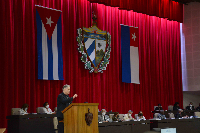 Alejandro Gil Fernández, vice primer ministro y titular de Economía y Planificación, al intervenir en la V sesión extraordinaria de la Asamblea Nacional del Poder Popular (ANPP) 