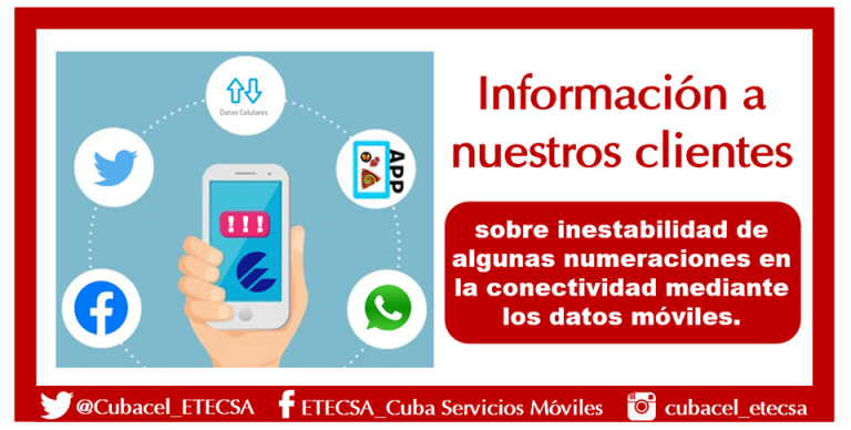 ETECSA extiende vigencia de los paquetes de datos tras afectaciones en sus servicios ETECSA extiende vigencia de los paquetes de datos tras afectaciones en sus servicios