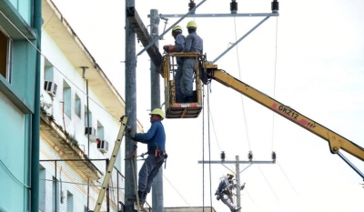 Trabajos en el servicio eléctrico de la capital