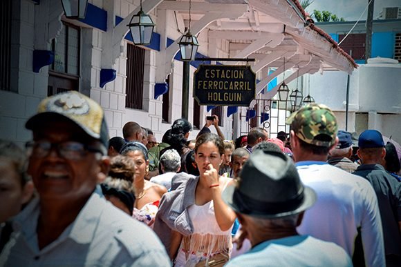 Arribo a la estación de ferrocarril de la ciudad de Holguín
