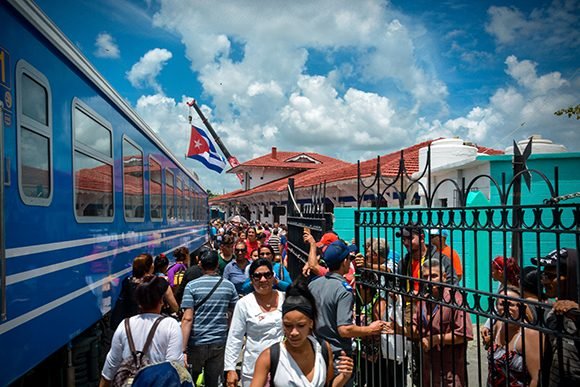 Arribo a la estación de ferrocarril de la ciudad de Holguín