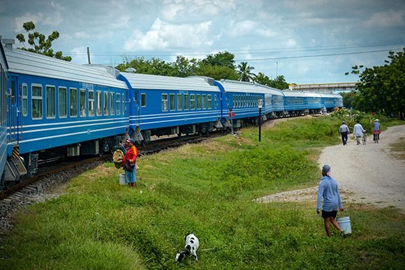 Arribo a la estación de ferrocarril de la ciudad de Holguín