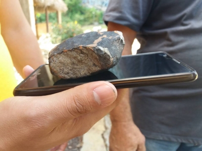 Muestra de meteorito caído en Pinar del Río
