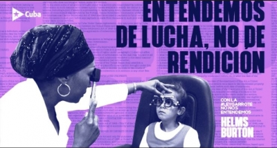 Imagen alegórica a la misión médica cubana