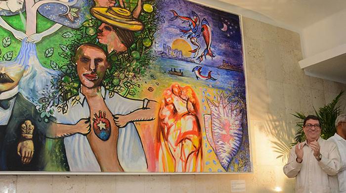 Develan en La Habana mural artístico Resistencia contra el bloqueo