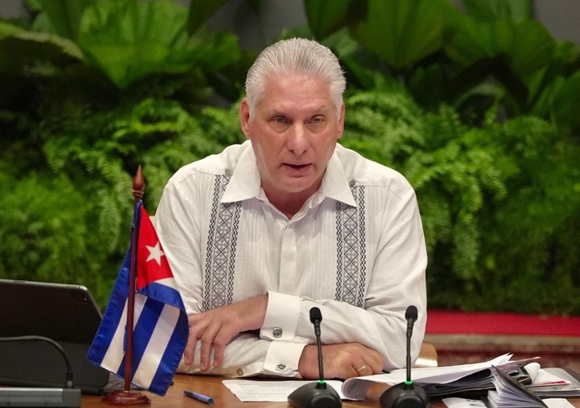 Primer Secretario del Comité Central del Partido Comunista de Cuba y Presidente de la República, Miguel Díaz-Canel Bermúdez