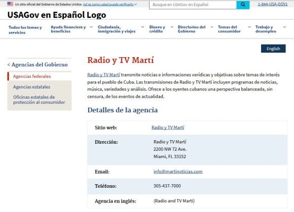 Descripción de radio y tv Martí