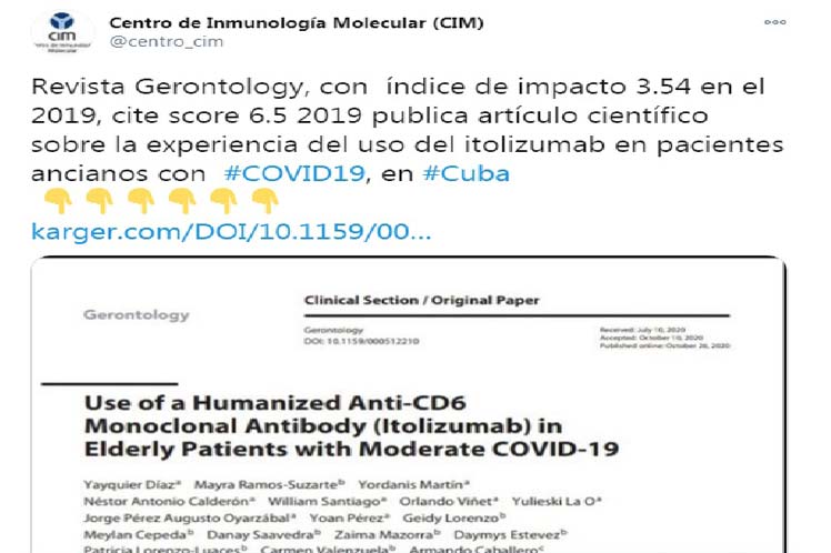 Medicamentos cubanos contra la COVID