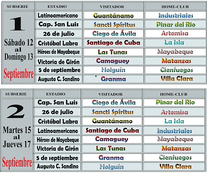 calendario oficial