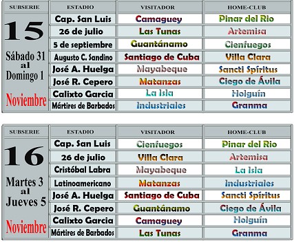 calendario oficial