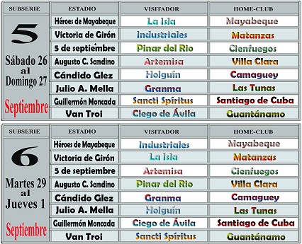 calendario oficial