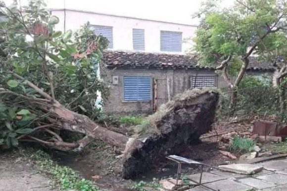 Tormenta local severa afectó a varias zonas de la ciudad de Caibarién. Foto: CMHW.