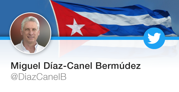 twitter de Miguel Díaz- Canel, presidente de Cuba.