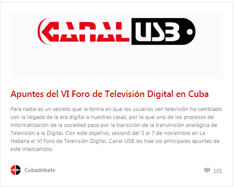 Apuntes del VI Foro de Televisión Digital en Cuba 