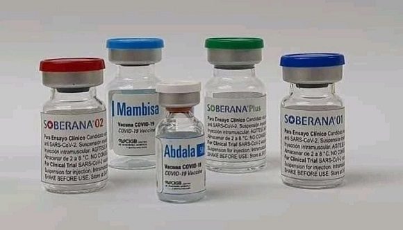 Foto: Candidatos vacunales cubanos Twitter/BioCubaFarma.