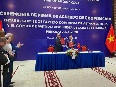 Suscriben Hanoi y La Habana acuerdo interpartidista